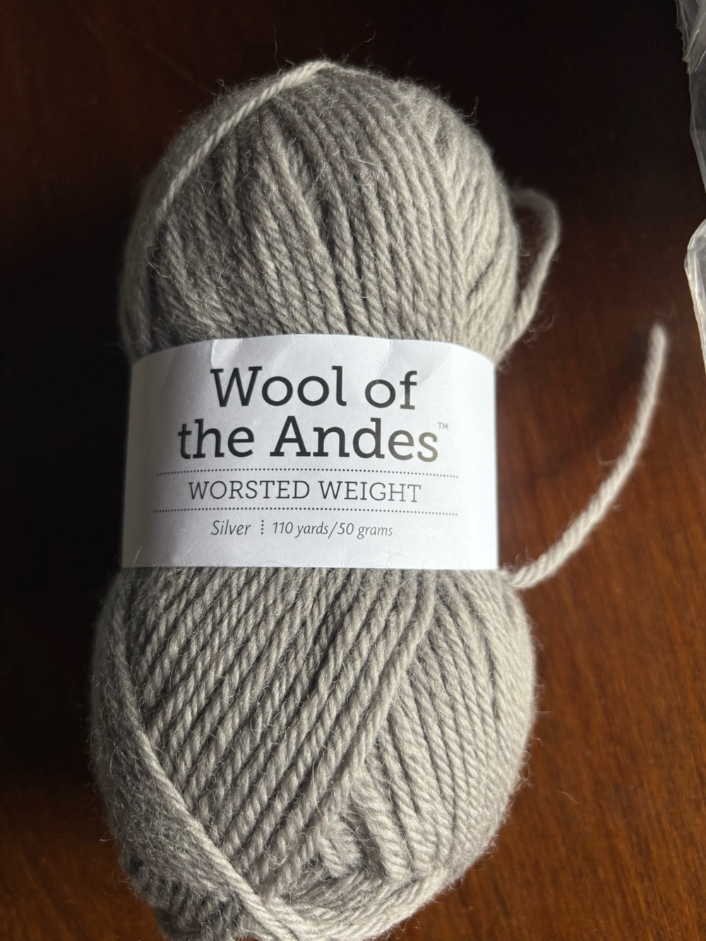 10 Knit Picks Wool of the Andes Worsted Weight Yarn - Silver